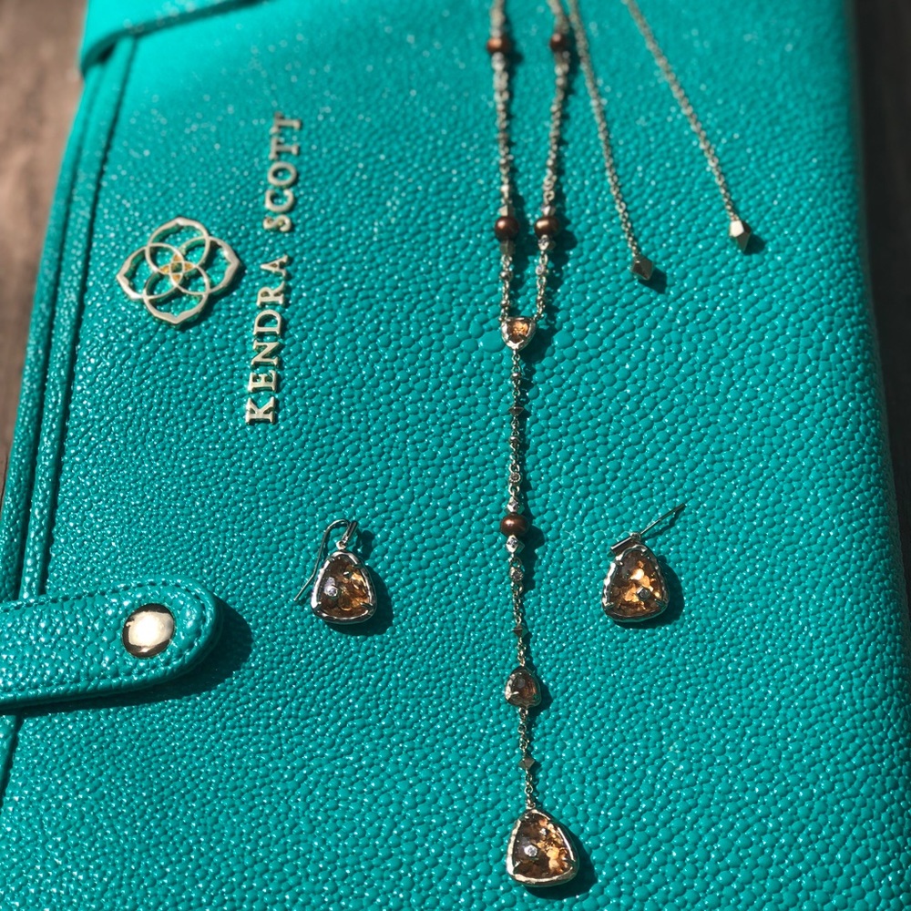 Kendra Scott Gold Mica Lucielle and Ashers Set